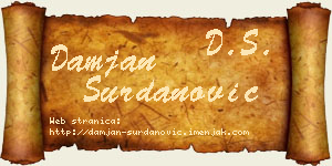 Damjan Surdanović vizit kartica